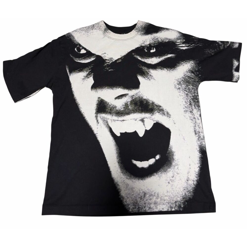 Rucking Fotten All Over Print Lost Boys Movie Tee Shirt.  Size Large 22.5 X 26.5